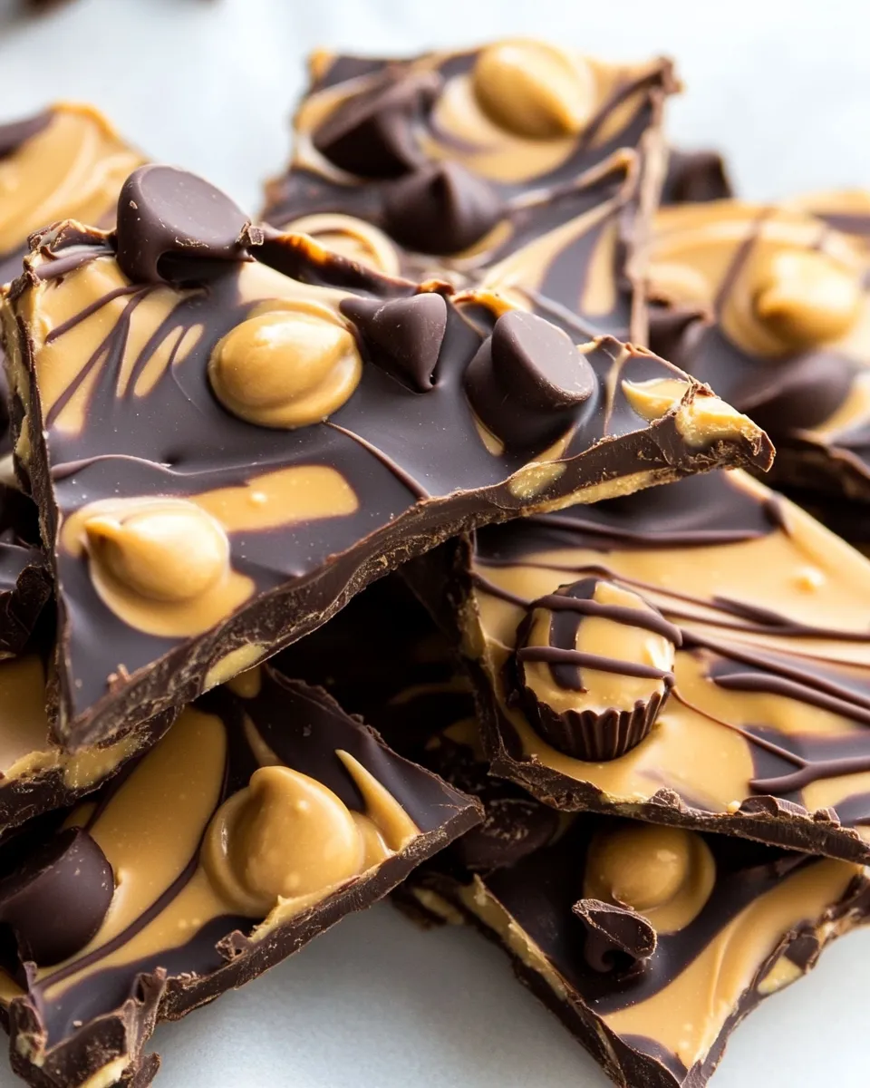 Best Chocolate Peanut Butter Cup Bark recipe photo