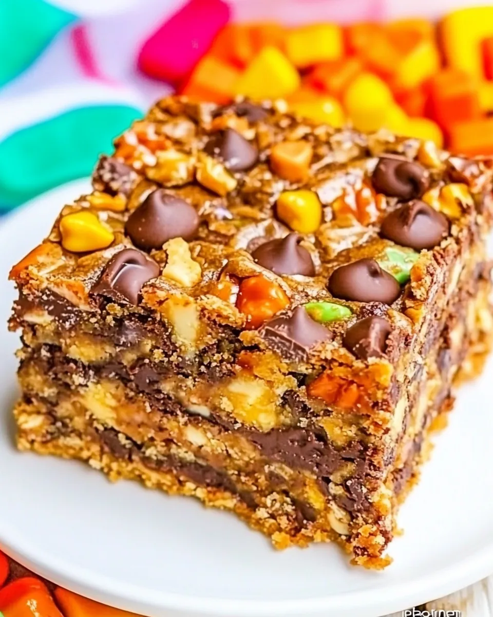Homemade Chocolate Peanut Butter Magic Cookie Bars photo