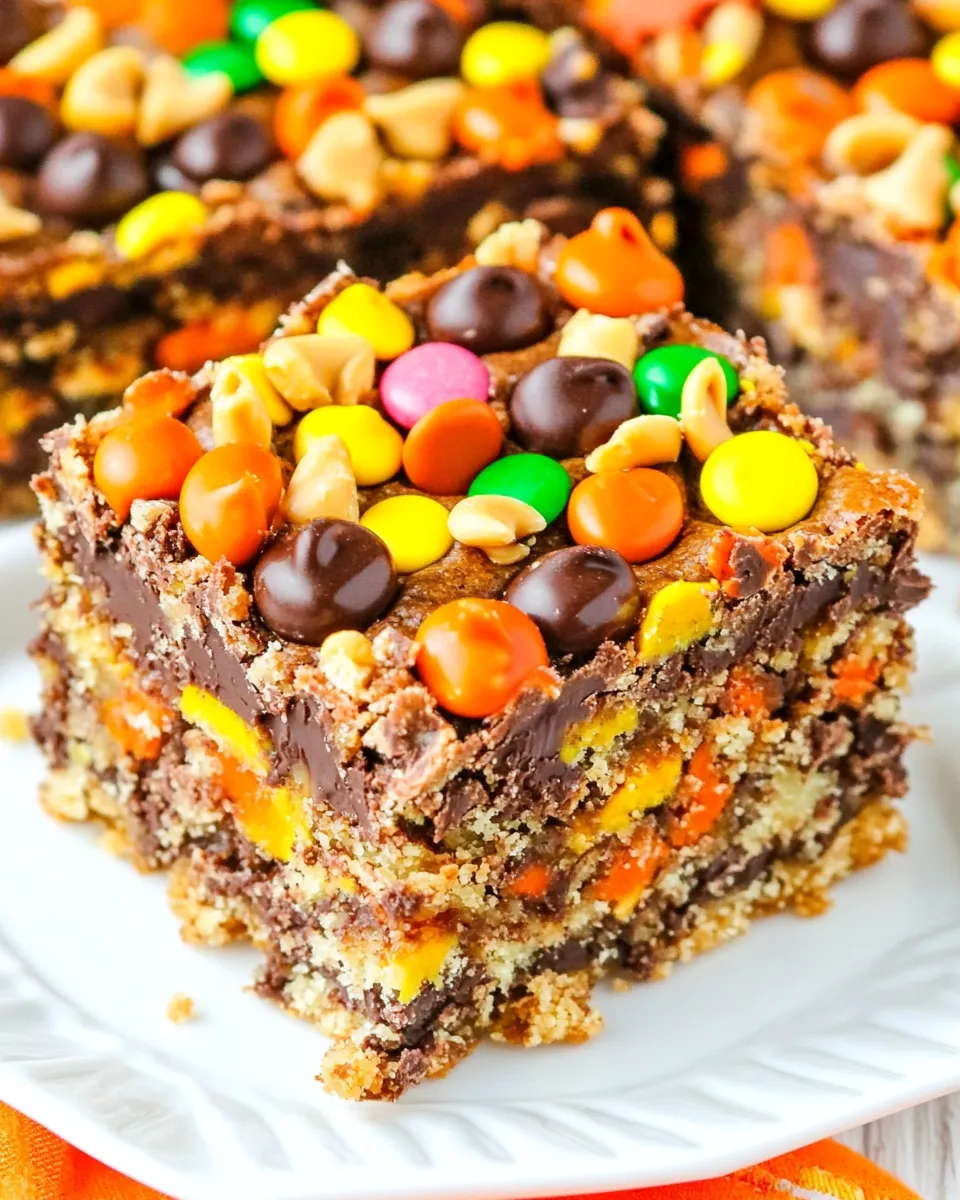 Best Chocolate Peanut Butter Magic Cookie Bars shot