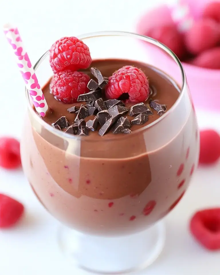 Homemade Chocolate Raspberry Smoothie photo