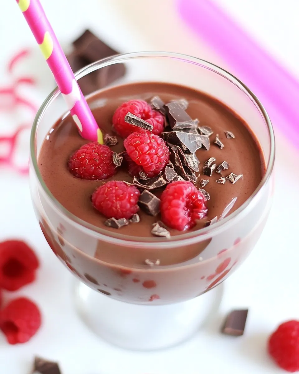 Classic Chocolate Raspberry Smoothie image