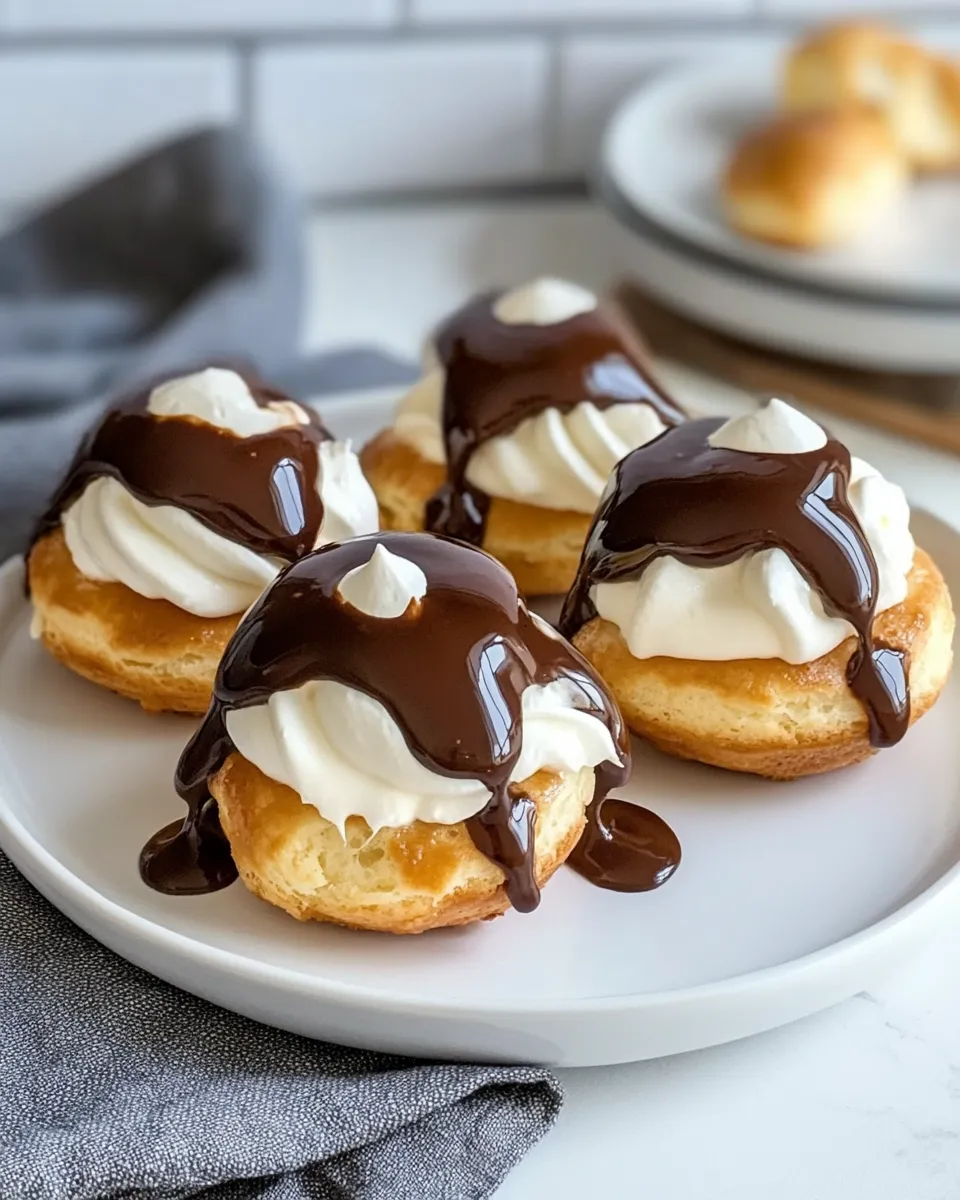 Delicious Classic French Profiteroles shot