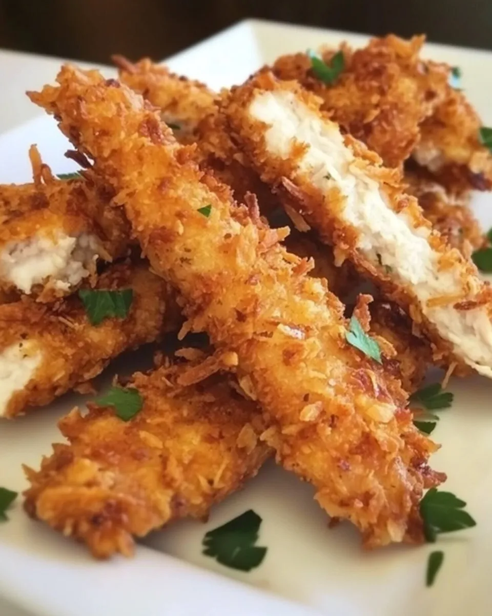 Quick Coconut Chicken Fingers dish photo