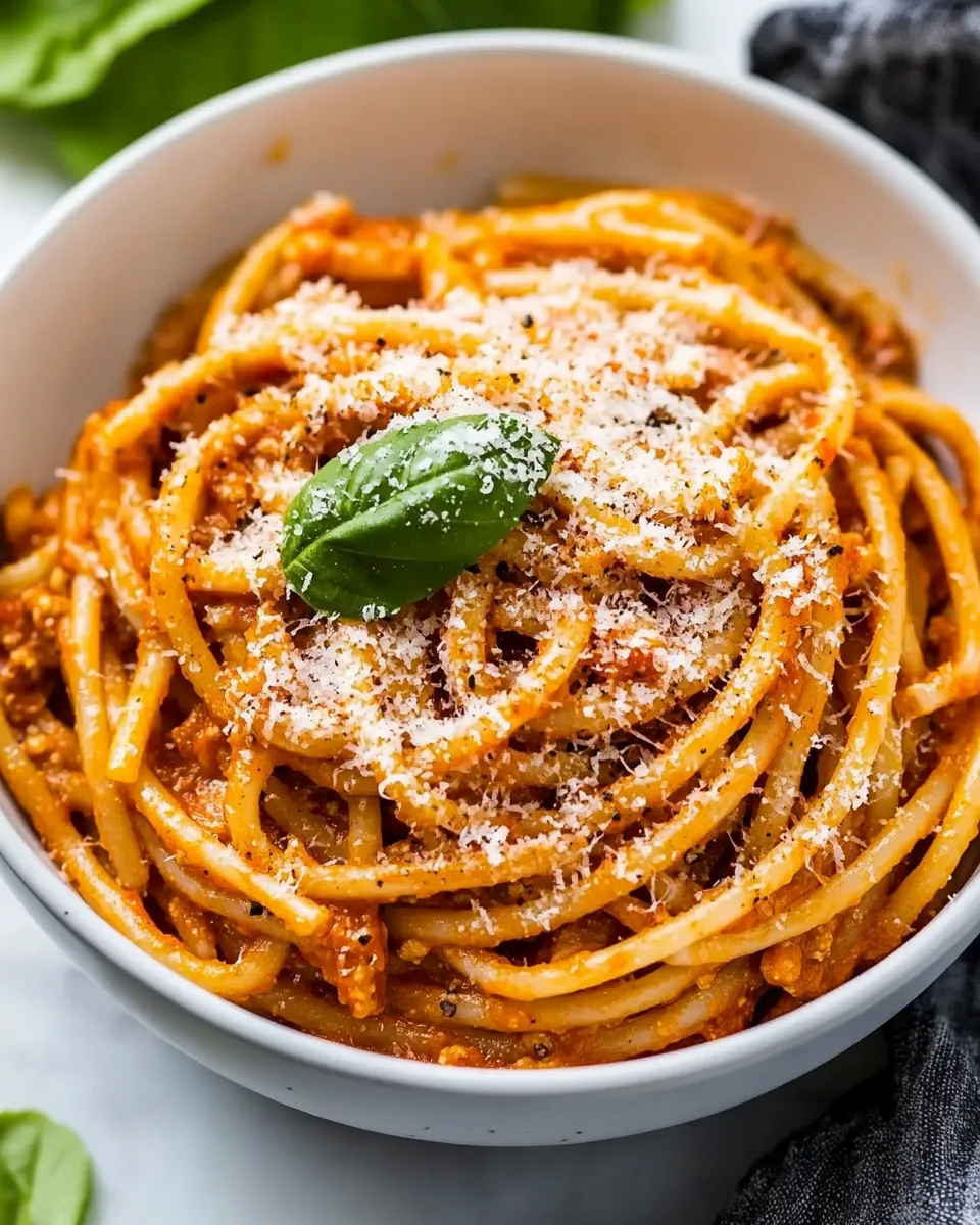 Homemade Creamy Roasted Red Pepper Pasta photo