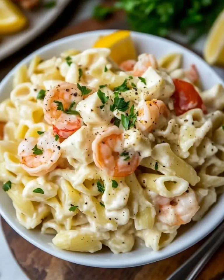 Homemade Creamy Seafood Pasta photo