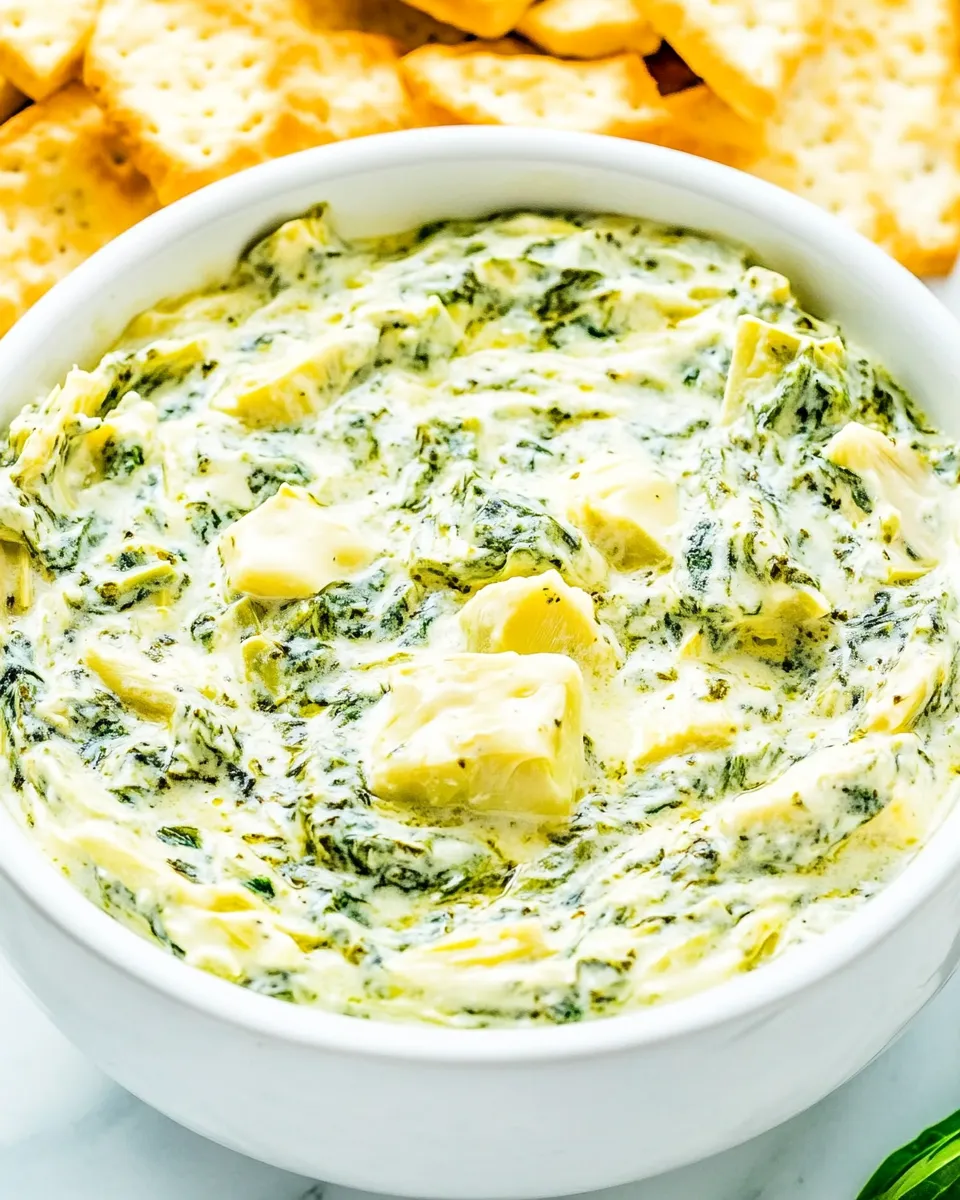 Homemade Crockpot Spinach Artichoke Dip photo