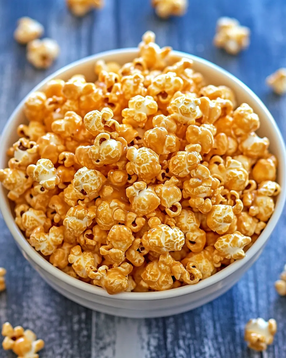 Delicious Crunch and Munch Caramel Popcorn shot