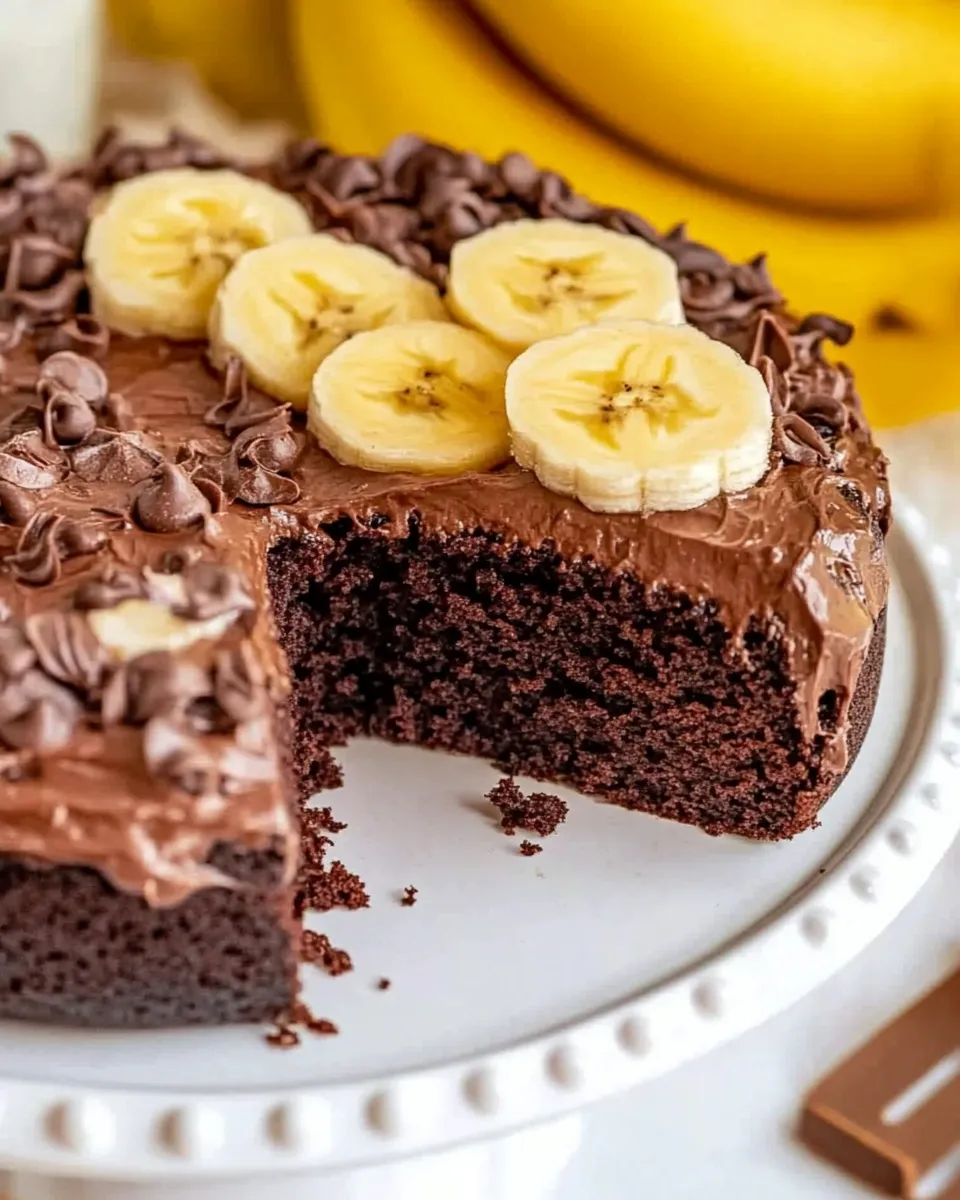 Homemade Easy Chocolate Banana Cake photo