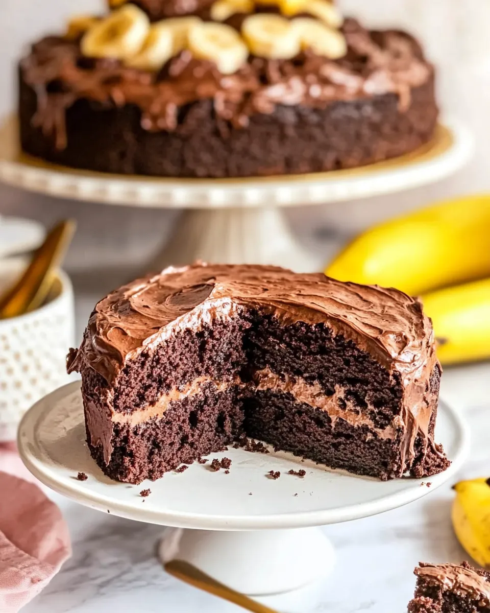 Delicious Easy Chocolate Banana Cake recipe photo