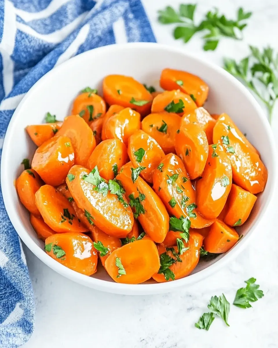 Quick Easy Glazed Carrots shot