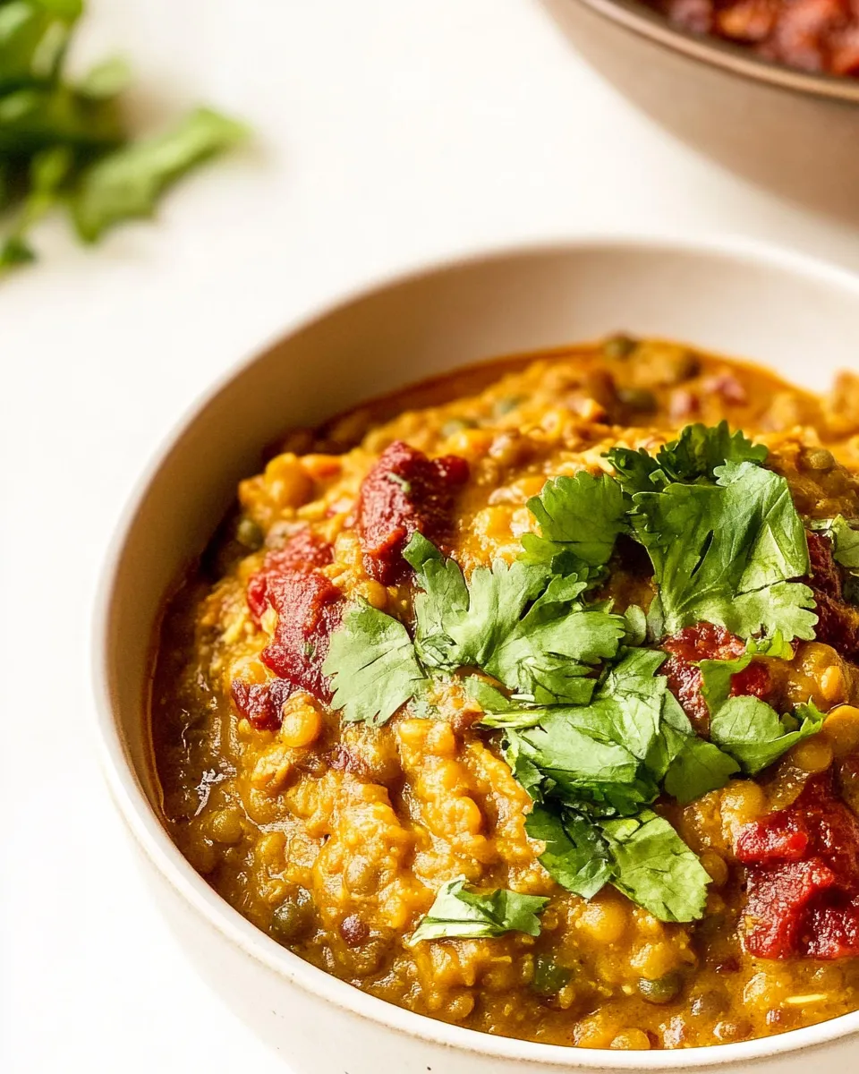Delicious Easy Red Lentil Curry (Vegan & One-Pot Recipe!) shot