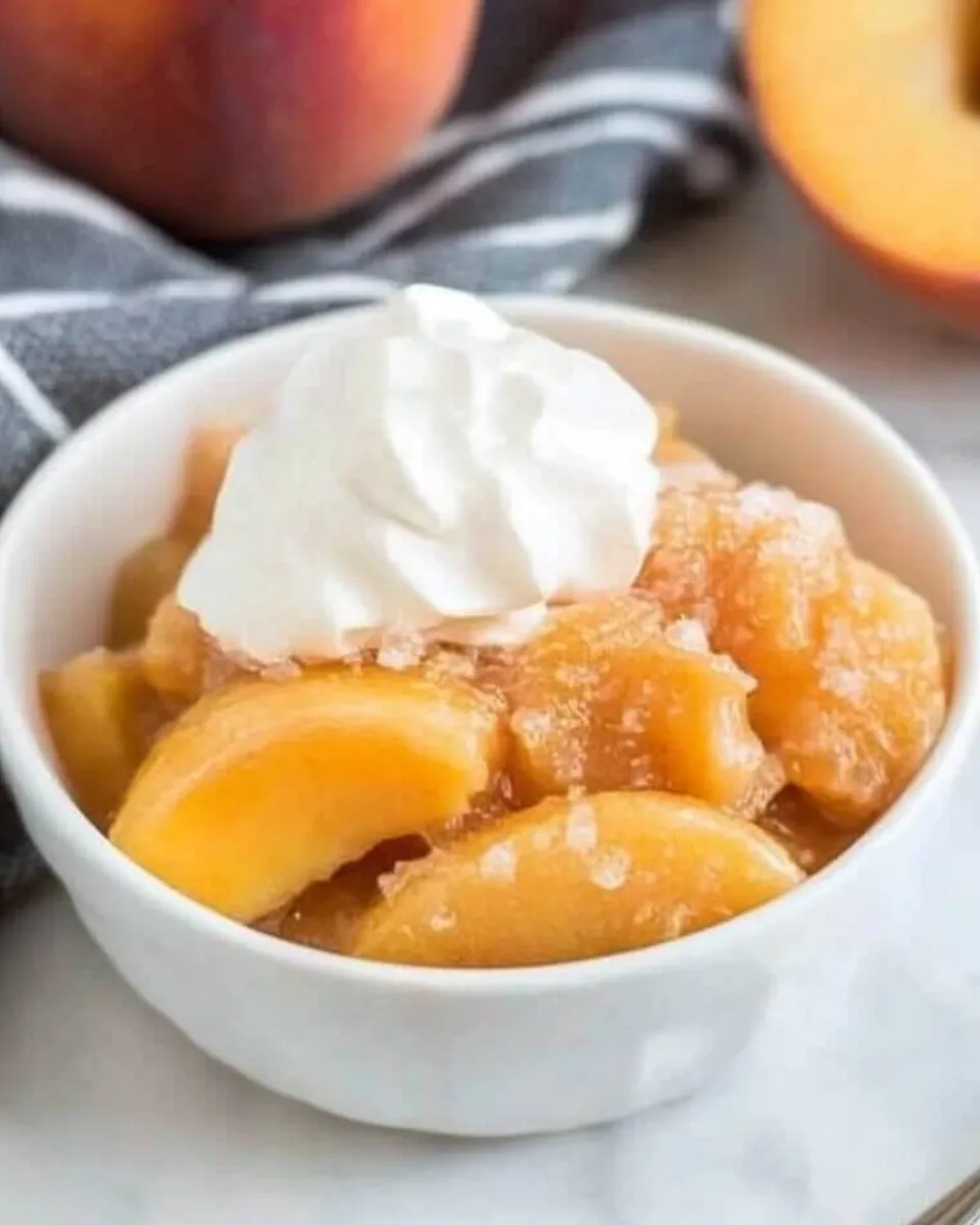 Homemade Fresh Peach Pudding Recipe photo