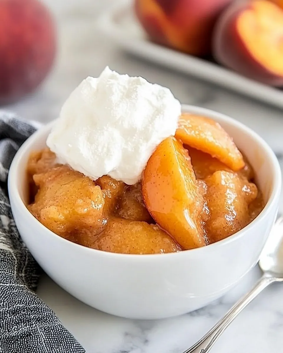 Delicious Fresh Peach Pudding Recipe dish photo
