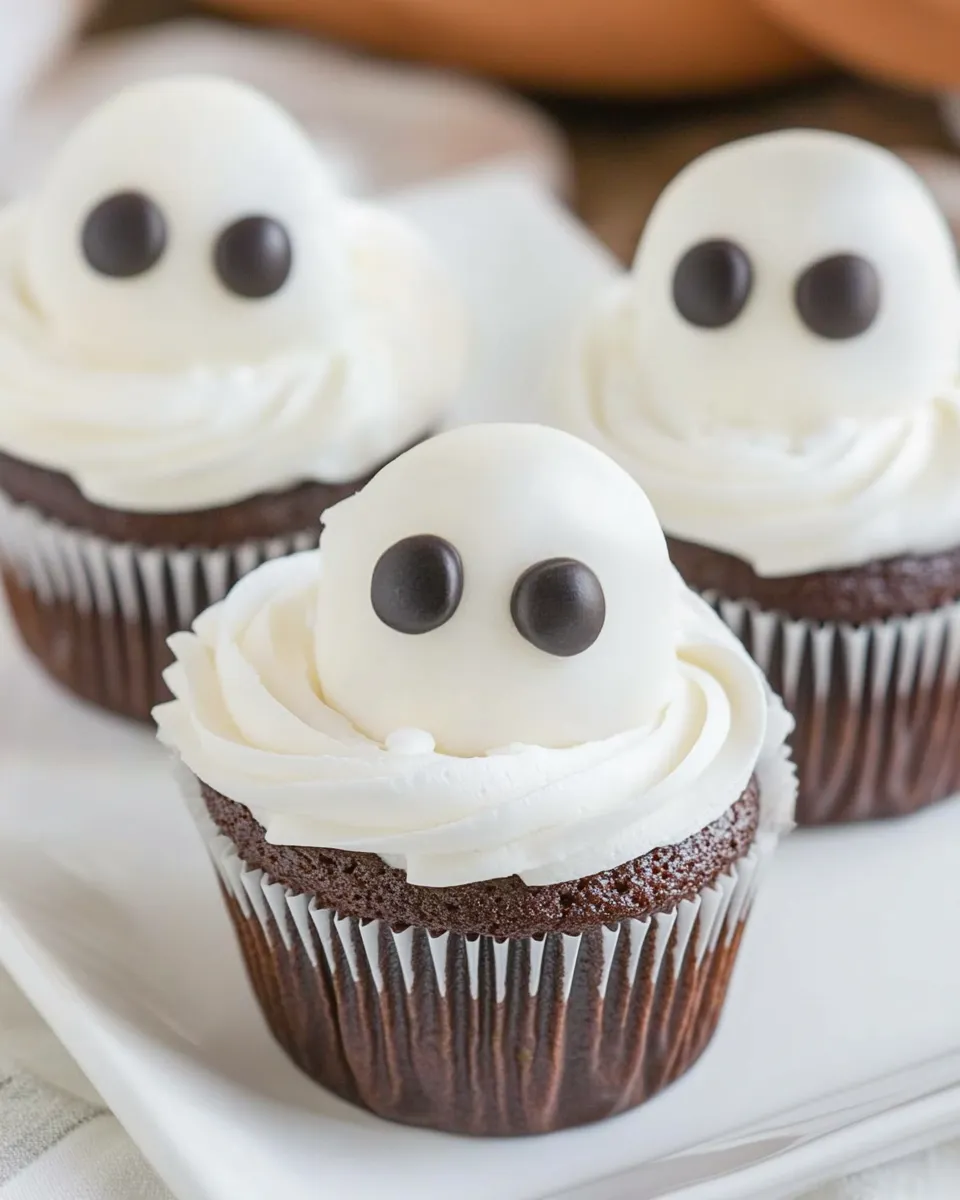 Classic Ghost Cupcakes recipe photo