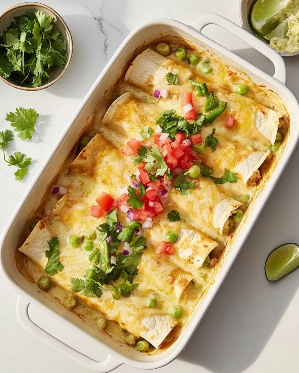 Easy Green Chicken Enchiladas recipe photo