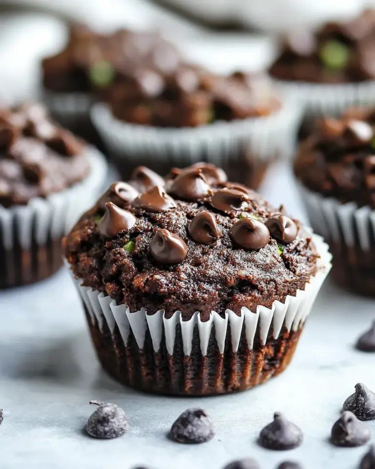 Homemade Healthy Chocolate Zucchini Muffins photo