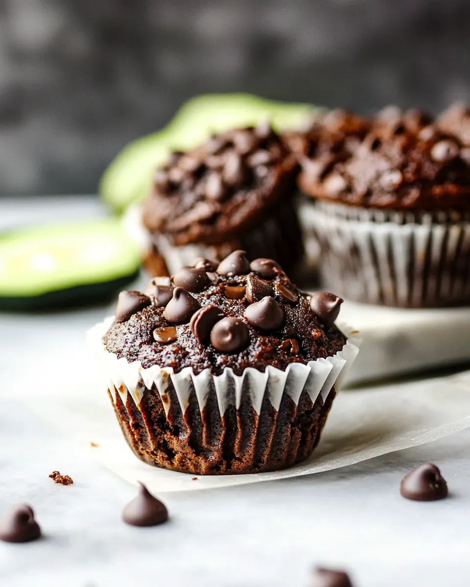 Best Healthy Chocolate Zucchini Muffins recipe photo