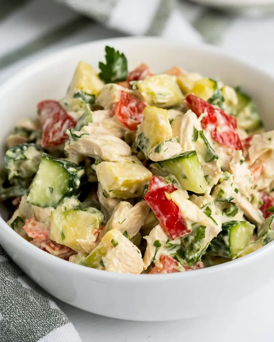 Delicious Holiday Chicken Salad shot