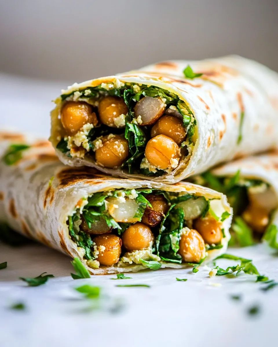 Easy Honey Garlic-Roasted Chickpea Wraps photo