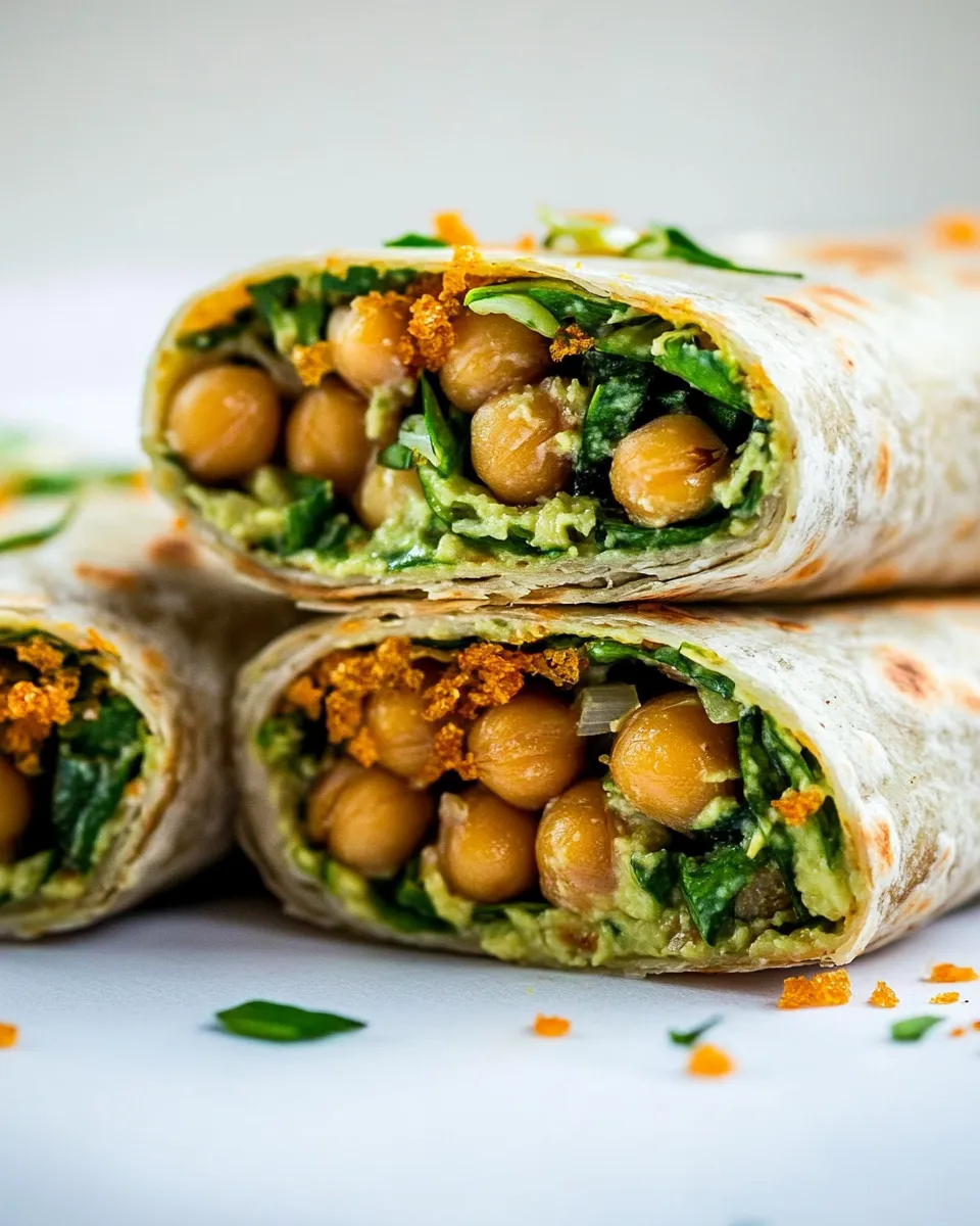 Delicious Honey Garlic-Roasted Chickpea Wraps image