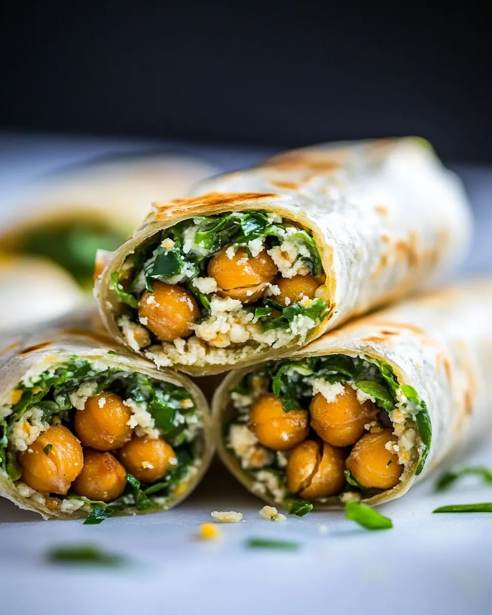Quick Honey Garlic-Roasted Chickpea Wraps shot