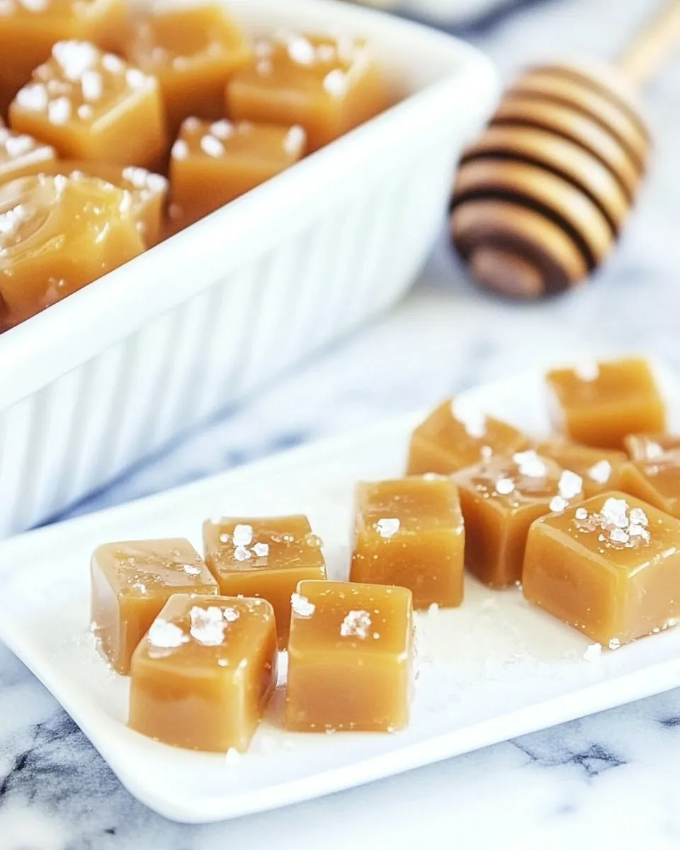 Easy Honey Salted Caramels recipe photo