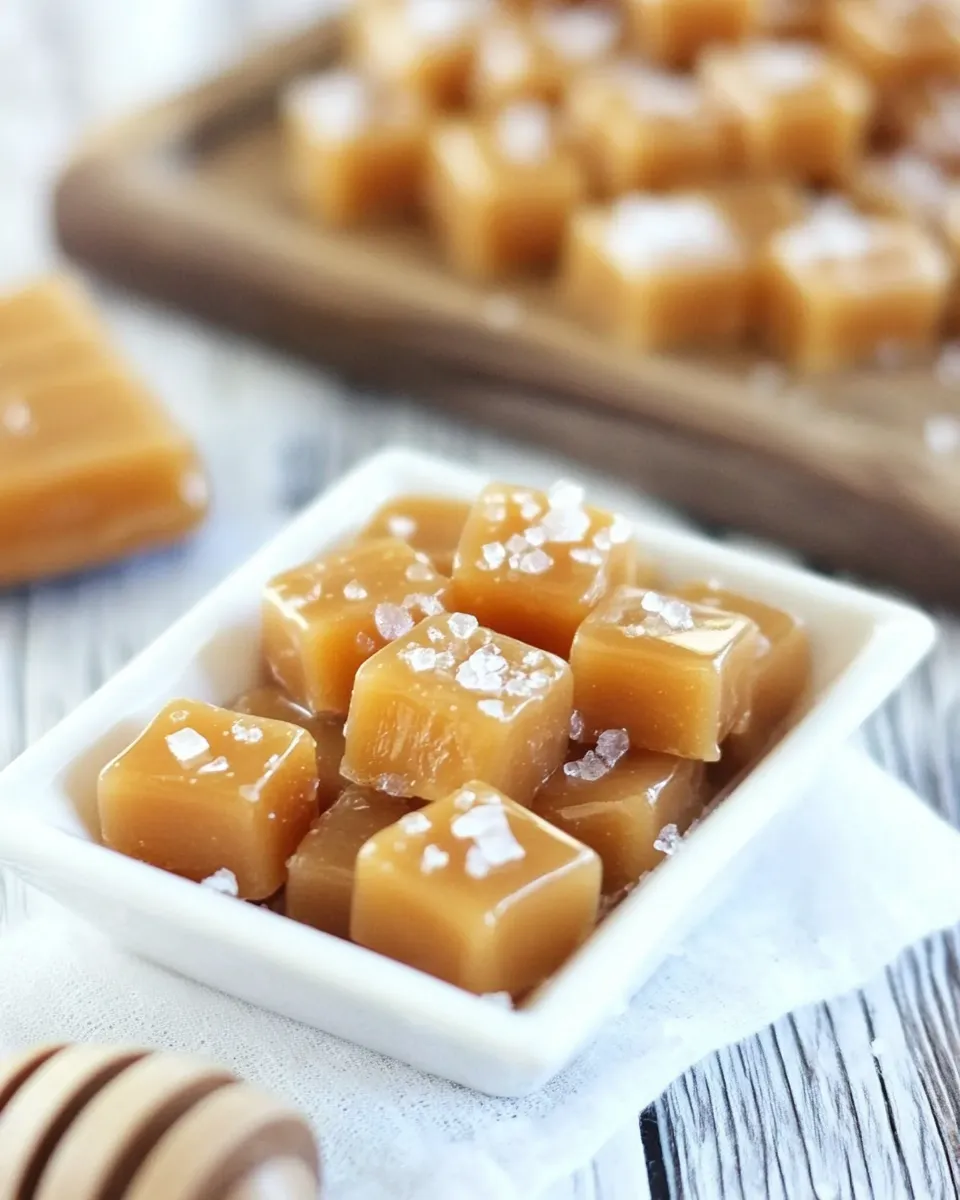 Delicious Honey Salted Caramels shot