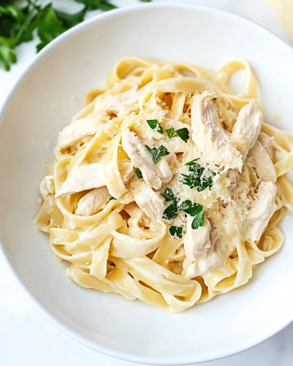 Quick Instant Pot Chicken Alfredo Recipe dish photo