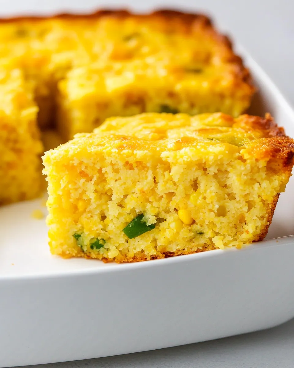Easy Jalapeno Cheddar Cornbread dish photo