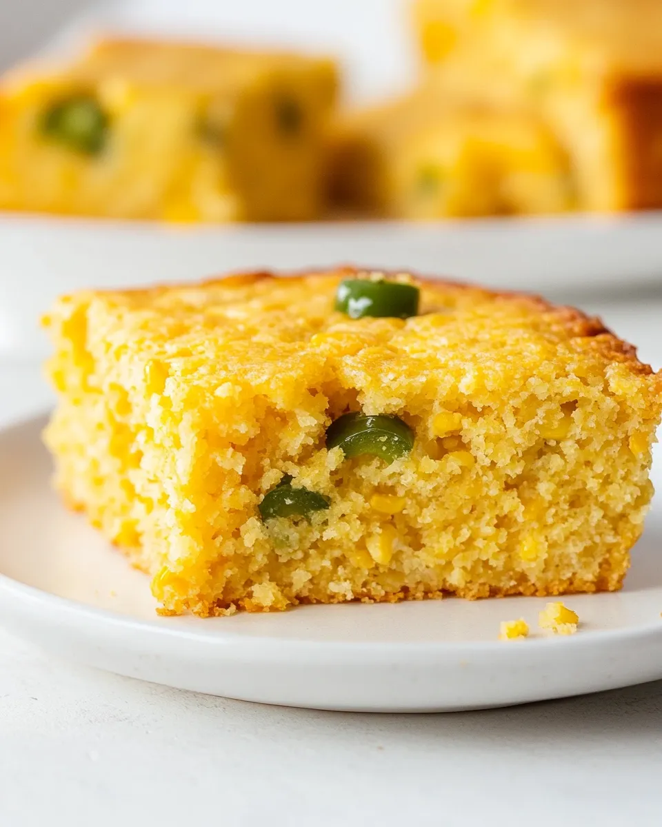 Best Jalapeno Cheddar Cornbread food shot