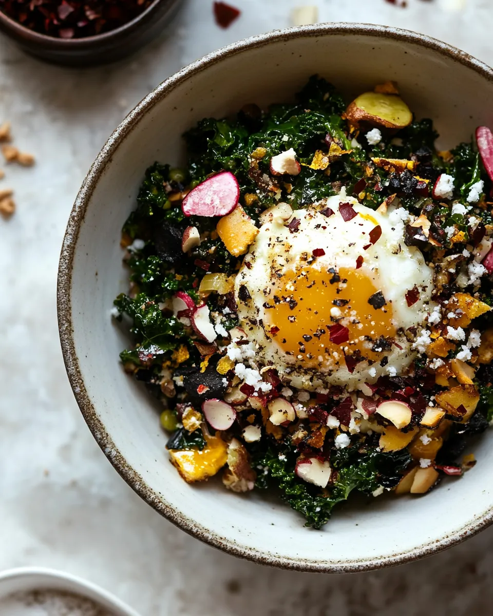 Homemade Kale Breakfast Salad photo