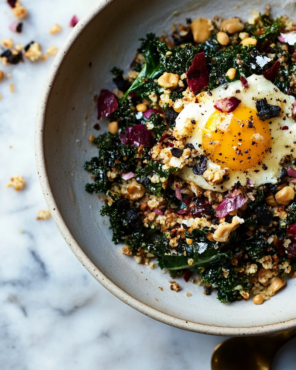 Easy Kale Breakfast Salad recipe photo