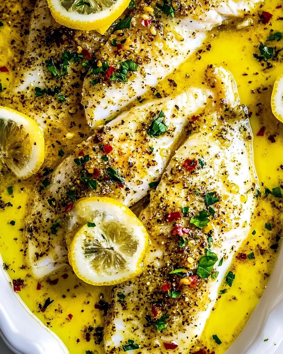 Delicious Lemon Butter Baked Tilapia Recipe image