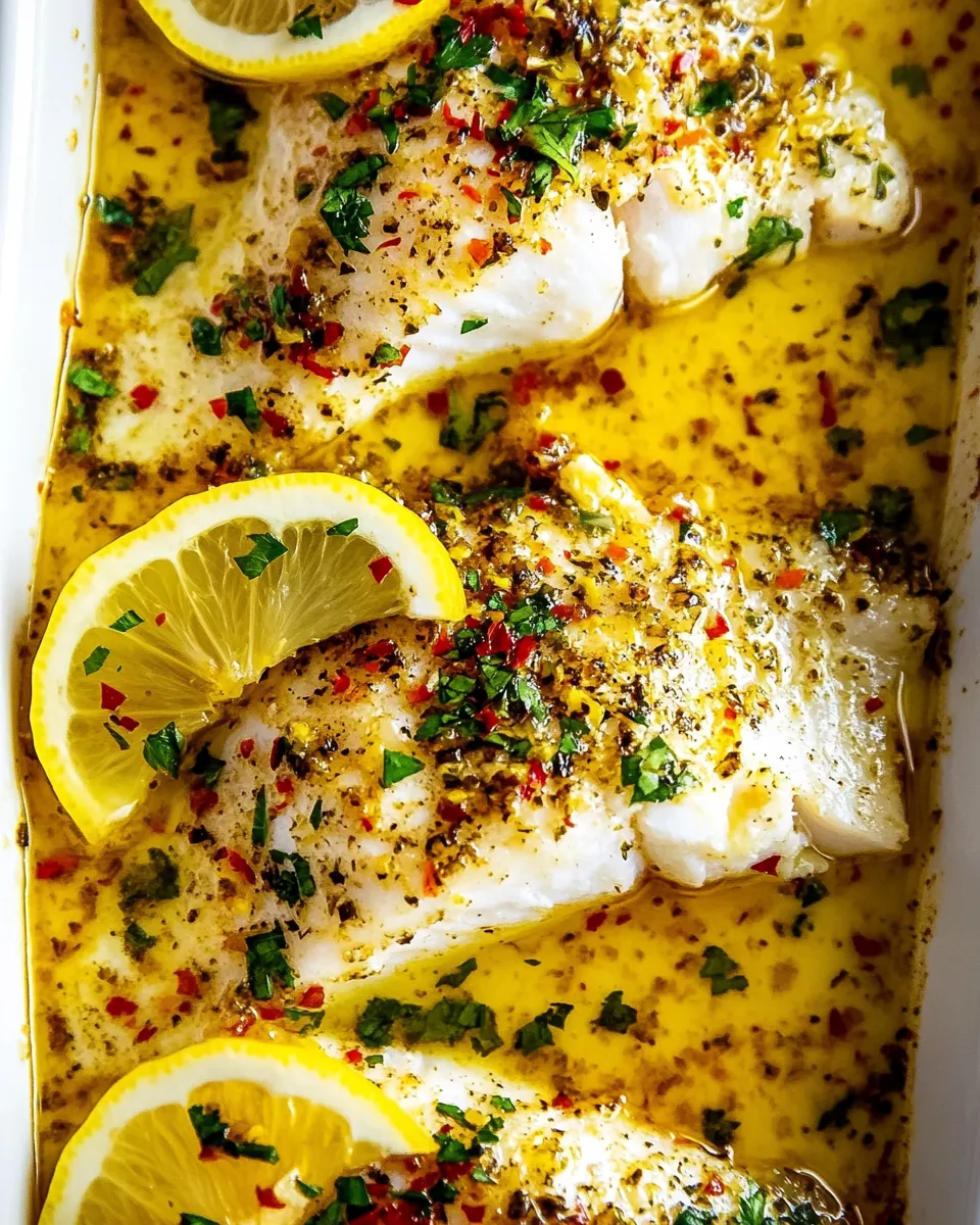 Healthy Lemon Butter Baked Tilapia Recipe shot