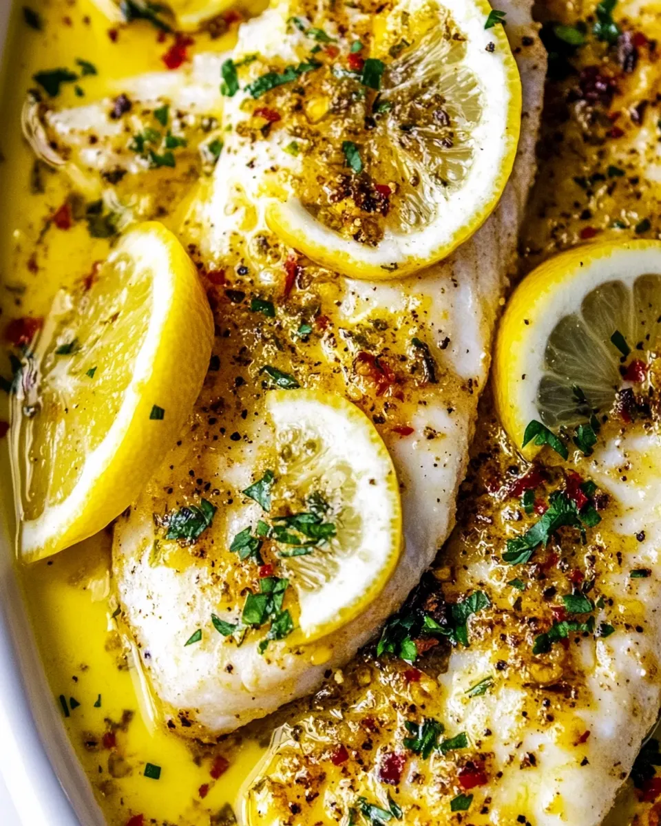 Quick Lemon Butter Baked Tilapia Recipe dish photo