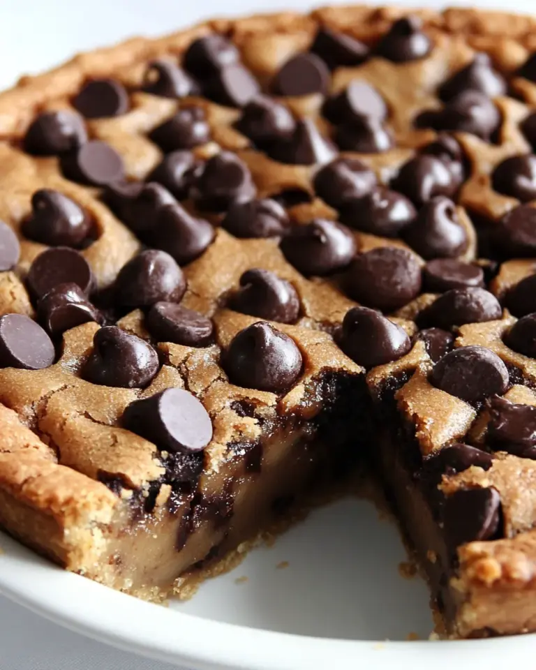 Homemade Makeout Chocolate Chip Cookie Pie photo