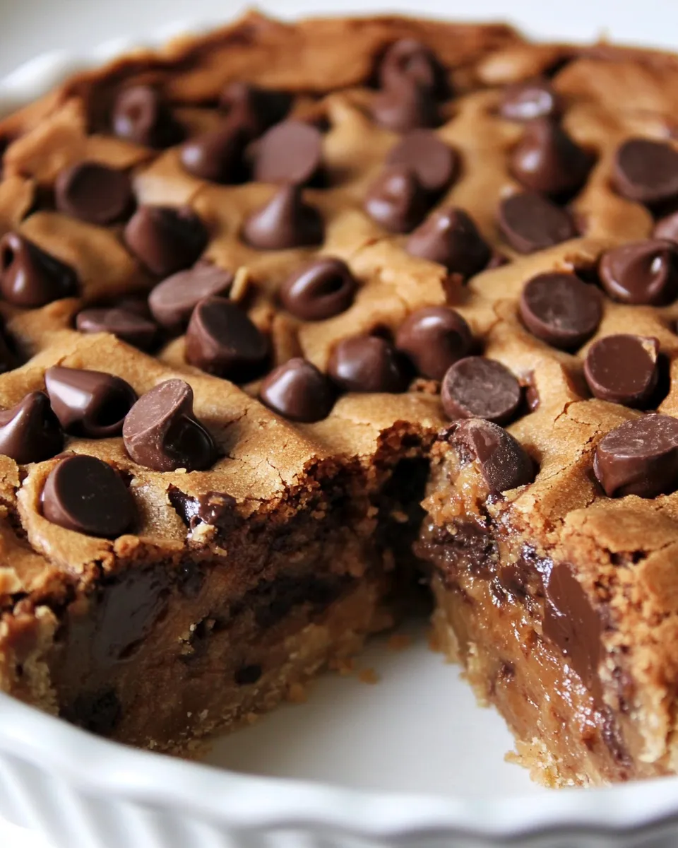 Easy Makeout Chocolate Chip Cookie Pie recipe photo