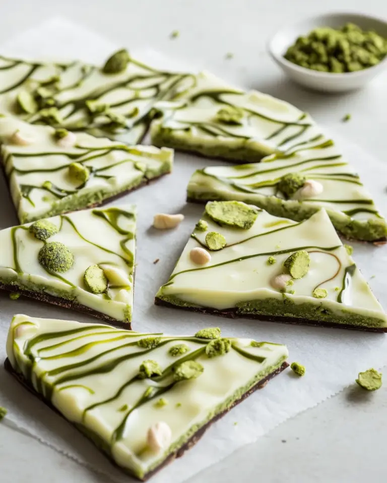 Homemade Matcha White Chocolate Crunch Bark photo