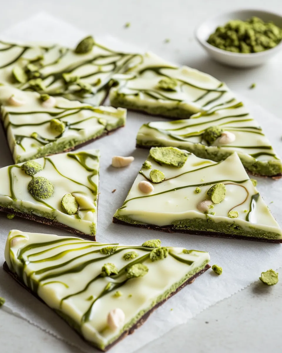 Homemade Matcha White Chocolate Crunch Bark photo