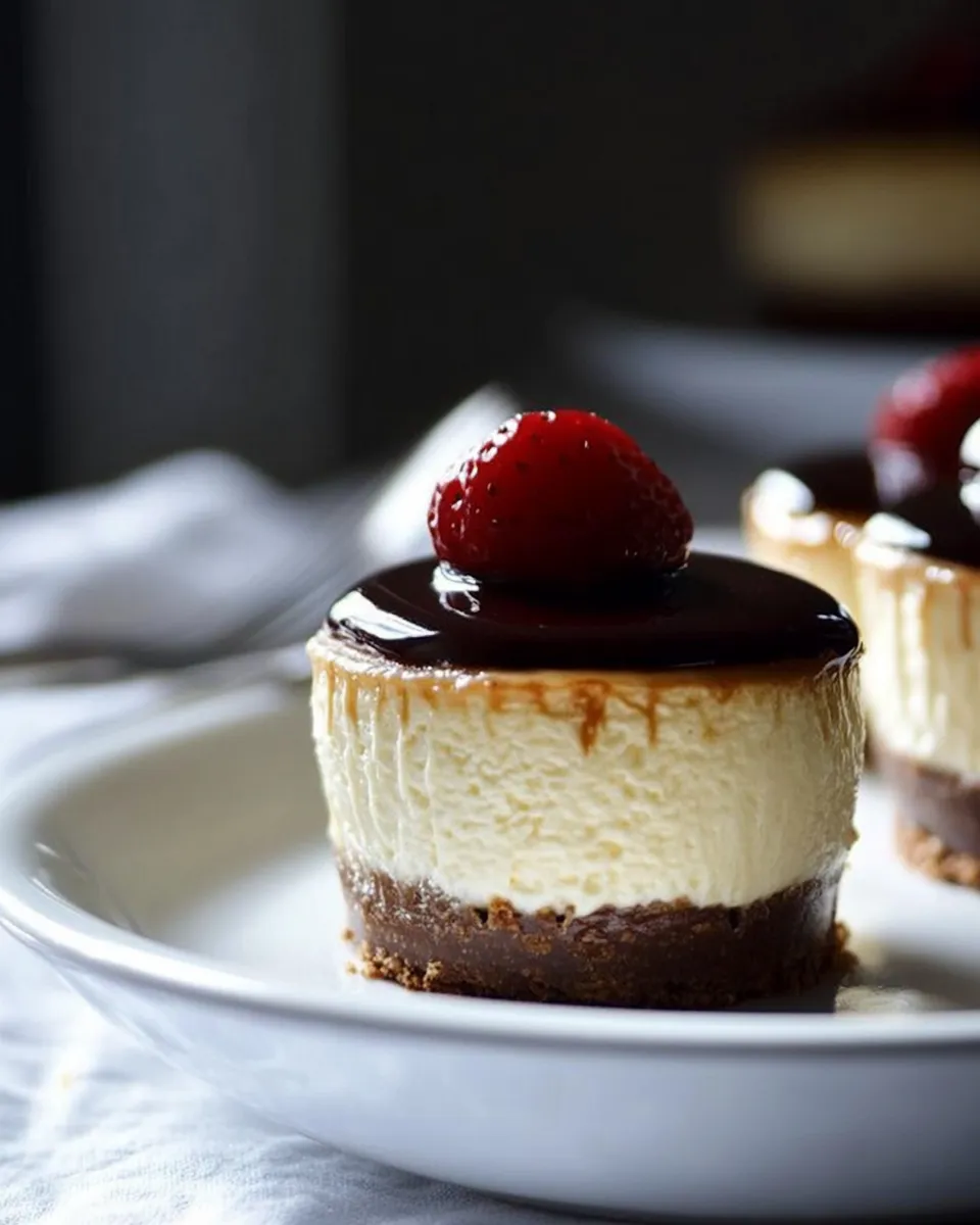 Delicious Mini Cheesecakes food shot