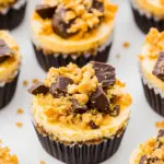 Homemade Mini Peanut Butter Butterfinger Cheesecakes photo