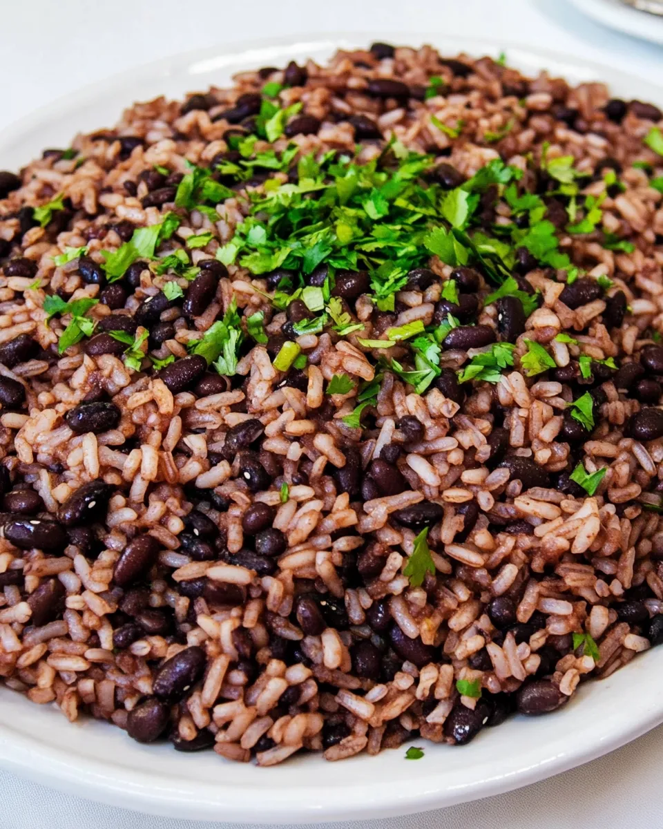 Delicious Moros y Cristianos (Cuban Rice & Black Beans) shot