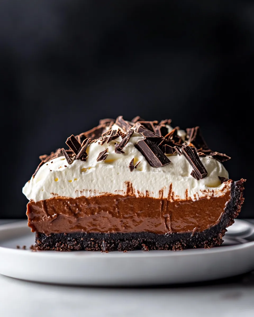 Delicious No-Bake Chocolate Pudding Pie image