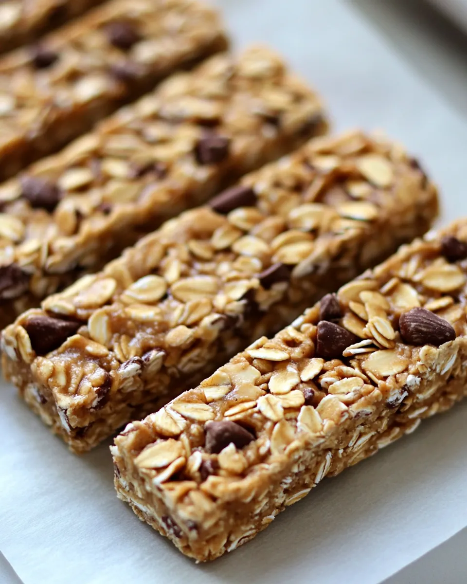 Quick No Bake Almond Butter Granola Bars recipe photo