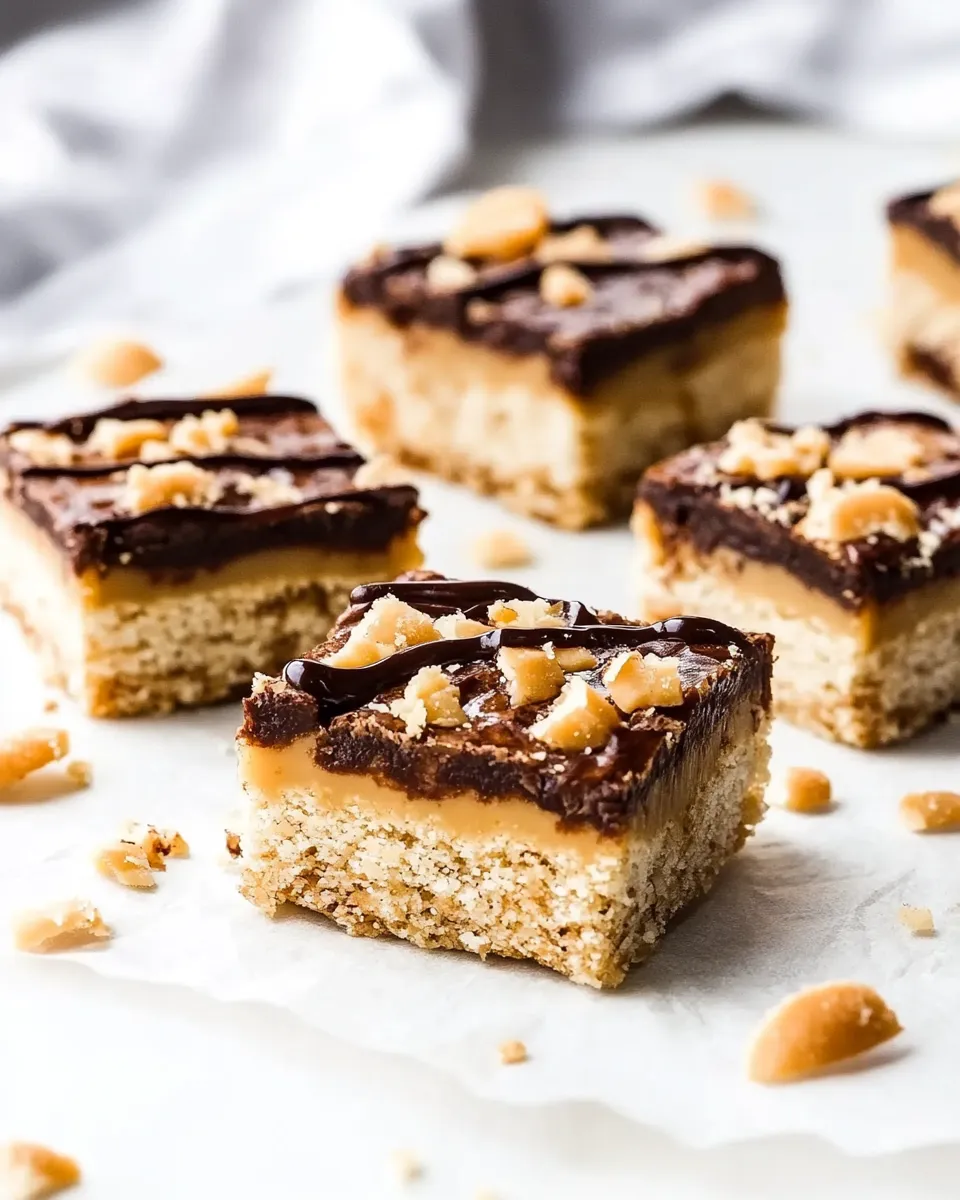 Quick No Bake Samoa Bars shot