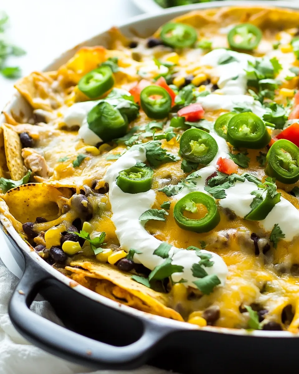 Delicious One-Pan Chicken Tortilla Bake image
