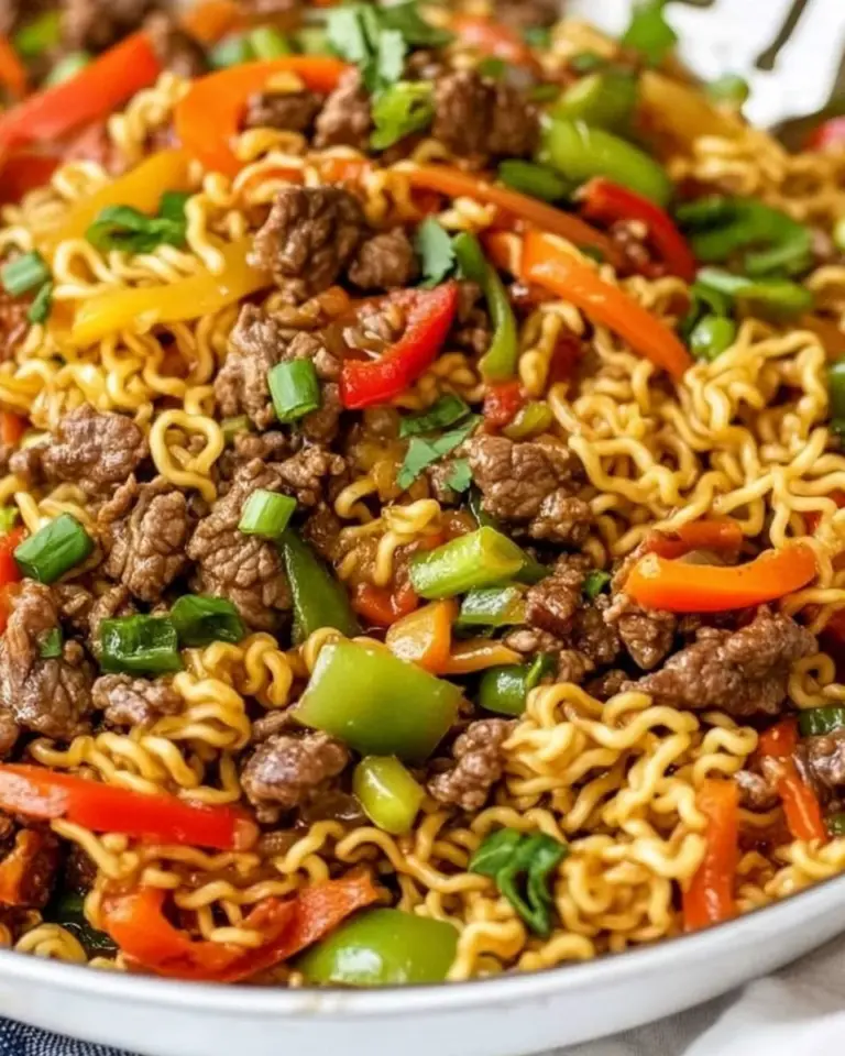 Easy One Pan Beef Ramen Stir Fry photo