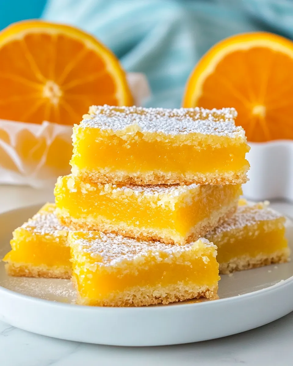 Delicious Orange Bars shot