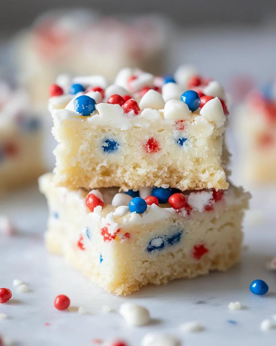 Homemade Patriotic Sugar Cookie Bars photo
