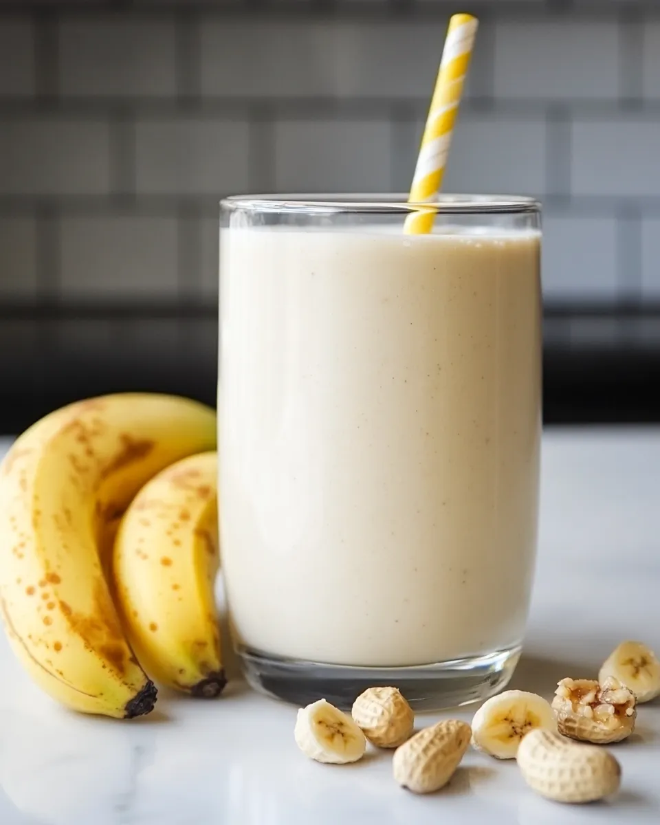 Homemade Peanut Butter Banana Smoothie photo